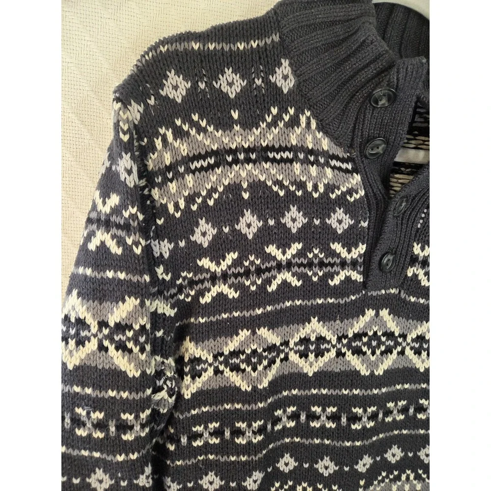 GH Bass Sweater Mens L Chunky Cable Knit Fisherman‎ Nordic Fair Isle Pullover